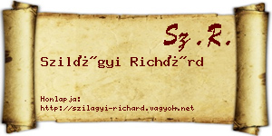 Szilágyi Richárd névjegykártya